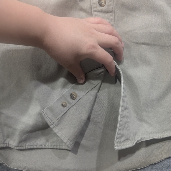 Wrangler Riggs Workwear Button Up Shirt Tan Large - Picture 6 of 12